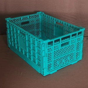 Conteneur pliable empilable 600*400*280mm, bacs de rangement pour <span class=keywords><strong>légumes</strong></span>, camping en plein air, caisse en plastique pliable, industrielle - Product Image 2