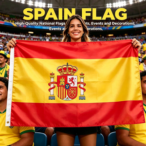 Bandera de España 2026 para Fútbol Americano, para Aficionados al Fútbol, Eventos Deportivos, 3x5 Pies, 100% Poliéster, Impresión Digital, Impermeable, Duradera, Bandera Mundial - Product Image 1