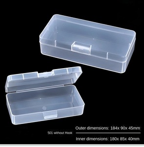 Boîte en plastique transparente boîte épaissie rectangulaire pp avec couvercle pièces boîte de rangement accessoires boîte matériel outil boîte d'emballage - Product Image 4