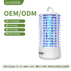 Matamosquitos Recargable Saijzek de Alta Eficacia con Lámpara LED, Trampa para Moscas Portátil para Interiores/Exteriores y Camping - Product Image 1