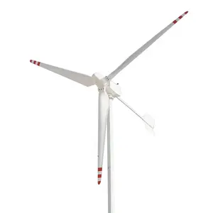 Uzun ömürlü açık yatay 5kw 9kw 50kw rüzgar rüzgar türbini jeneratör ev güneş ve rüzgar enerjisi sistemi için