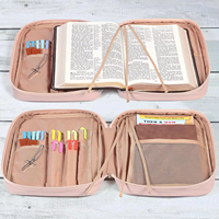Housse de protection pour Bible, grande capacité, portable, avec fermeture éclair en PVC écologique, logo personnalisé OEM, certifiée BSCI, pour la protection et les voyages