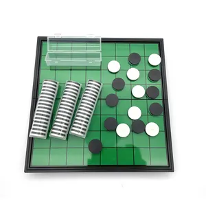 도매 가족 휴대용 접이식 반전 마그네틱 보드 체스 게임 오델로 체스 세트