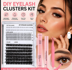 Kit Ciglia a Ciuffetti Individuali con Effetto Mix Curvatura 80D-200D e Base Rinforzata, All'ingrosso, Personalizzabile con Logo e Private Label - Product Image 1