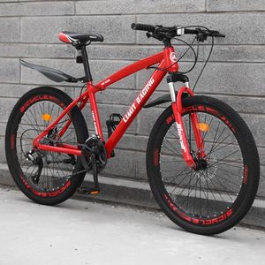 Bicicleta de Montanha para Adultos de 24 e 26 Polegadas, 21 Velocidades, Garfo com Amortecimento, Multicolorida, Opcional, Unissex, Bicicletas Esportivas Universais - Product Image 3