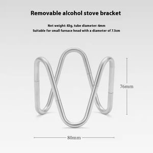 Support de réchaud à alcool portable en acier inoxydable avec conception détachable pour toutes les saisons, pique-nique en plein air, camping - Product Image 5