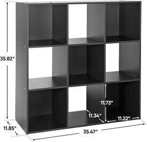 9 Cube Storage <b>Shelf</b> Organizer Wooden Bookshelf System Display <b>Shelves</b> Compartments ZY120 <b>Book</b> Display Rack ZY120 - Product Image 4