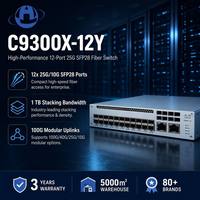 Network Essentials Original C9300X-12Y 12-Port 25G SFP28 Glasfaser Modularer Uplink 1Tbps StackWise Rechenzentrum-Switch