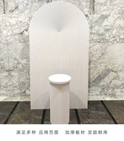Offre Spéciale – Socle de Présentation Cylindrique Rond Blanc Détachable Style Vintage Moderne pour Mariages et Événements