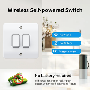 Nhà thông minh 2 gang cho động chuyển đổi <span class=keywords><strong>push</strong></span> <span class=keywords><strong>button</strong></span> không dây điều khiển từ xa tường thiết bị chuyển mạch tương thích RF433 cho nhà thông minh các thiết bị - Product Image 6