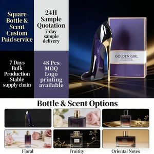 Hete Aanbieding Luxe Bloemige Vrouwelijke Geïnspireerde Stijl GOLDEN GIRL EDP met Stippenprint Hoge Hakfles voor Dagelijks & Romantische Avondjes - Product Image 1