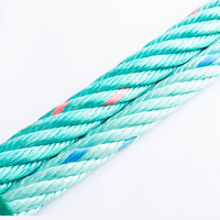 Corde d'amarrage en polypropylène tressée à 8 brins, verte