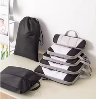 Ensemble de 6 cubes de compression en tissu imperméable personnalisés pour organiser les bagages de voyage |   Valise de rangement pour usage extérieur