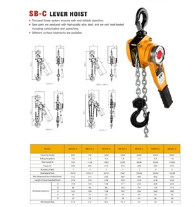 Paranco a Catena Manuale Frima da 2 Tonnellate in Lega di Alluminio con Manovella e Funzionamento a Cavo, Fune Metallica da 8mm, Cassa in Legno - Product Image 2