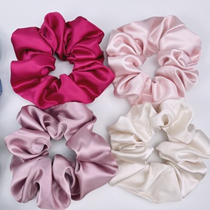 Canyuan Koreaanse Stijl Multi Effen Kleur Elastische Grote Haarband Mode Premium Dik Zijdeachtig Satijn Vrouwen Meisje Xl Haar Scrunchies - Product Image 2