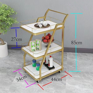 Carrito de Servicio para Restaurantes, para Pasteles, Té, Aperitivos y Bebidas, Carrito para Tiendas 4S, Bares KTV - Product Image 5