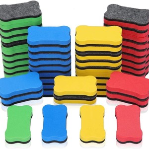 Effaceur magnétique en feutre EVA 5x5cm, forme carrée, pour tableau blanc, usage scolaire, lavable et réutilisable - Product Image 1