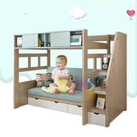Lit superposé en bois massif pliable et multifonctionnel Lit escamotable mural avec bureau
