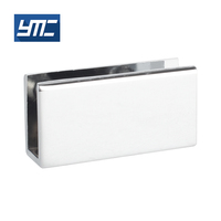 Pince de fixation en alliage de zinc chromé pour garde-corps en verre, support de verre trempé avec mesure en pouces, certifié CE