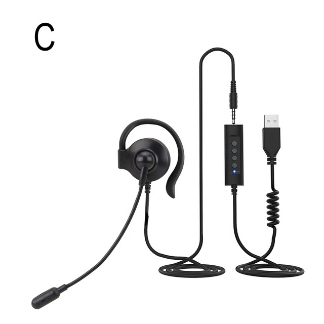 Universal 3.5mm USB Wired Business Headset With Mic Volume Control Mute Cancelling Telephone Operator Call Center Headphone