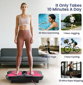 Nueva máquina de ejercicio de placa de vibración con plataforma de vibración de cuerpo completo de control remoto para principiantes y recuperación Fitness general - Product Image 5