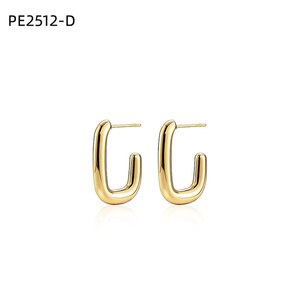 เอมี่ เอมี่ แฟชั่นต่างหูชุบเงินรูปทรงเรขาคณิตสำหรับผู้หญิง PE2512 - Product Image 2