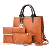 Ensemble de sacs à main en cuir PU pour femmes, sacs à main de marque pour dames, portefeuilles, produits de luxe, vente en gros