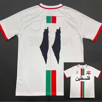 Großhandel Hochwertige benutzer definierte Stickerei Logo Polyester Einzigartige Palästina Fußball Trikots Kurzarm T-Shirts für Fußballspiel