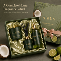 Diffuseur d'ambiance en rotin naturel AIKUN avec logo personnalisé, écologique, parfum moderne, idéal pour les cadeaux saisonniers