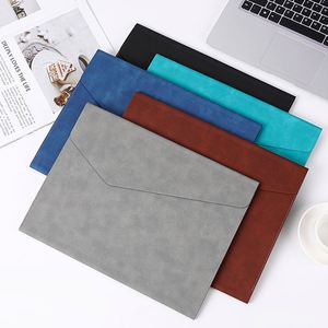 Custom Logo Printing File Bags <b>A4</b> Size <b>Folders</b> PU <b>Leather</b> Documents Storage Bag Business Office Information File Storage <b>Folder</b> - Product Image 1