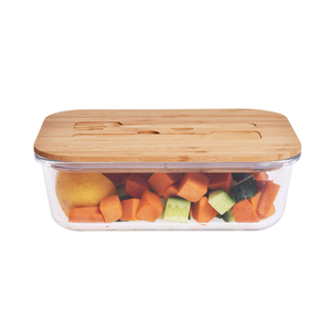 Sans plastique Contenants Alimentaires En Verre Durable Bamboolid micro-ondes de stockage en verre - Product Image 3