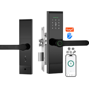 Serrure Intelligente Électrique à Empreinte Digitale et Mot de Passe Ttlock Tuya avec Carte RFID, Clé, Wi-Fi et Bluetooth pour Sécurité Domestique – Poignée de Porte Intelligente - Product Image 1