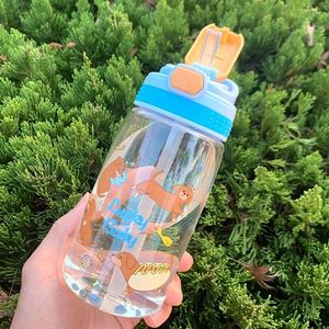Nouvelle conception, gobelet en plastique transparent multicolore de grande capacité sans BPA avec paille et couvercle à poignée - Product Image 3