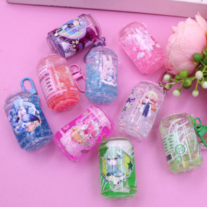 Nouveau porte-clés personnalisé en acrylique avec coque <span class=keywords><strong>de</strong></span> boisson, fait main, en matériau fluide <span class=keywords><strong>de</strong></span> <span class=keywords><strong>chanvre</strong></span>, coque <span class=keywords><strong>de</strong></span> sable fluide et d'huile - Product Image 6