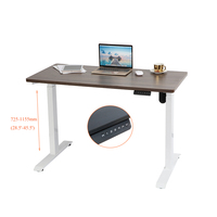 Table de bureau portable intelligente, blanc, noir, moteur unique, hauteur réglable, pour ordinateur