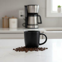 Services de table élégants en grès noir Guangda |   Assiettes et tasses en céramique résistantes au four |   Pour la maison et les restaurants