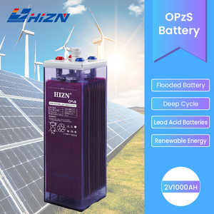 Batería de Almacenamiento Solar Fuera de la Red 2V 1000Ah 2000Ah <span class=keywords><strong>OPzS</strong></span>, Baterías Estacionarias de Placas Tubulares Inundadas para Fotovoltaica/Solar - Product Image 1