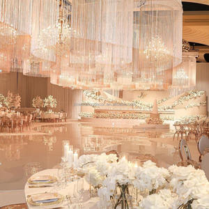 Tenda della decorazione del soffitto di nozze <span class=keywords><strong>per</strong></span> il nastro di nozze della <span class=keywords><strong>sala</strong></span> con <span class=keywords><strong>la</strong></span> tenda della stringa dei fiori - Product Image 2