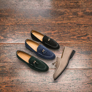 Large Size 38-47 Microfiber Upper Lightweight <b>Height</b> <b>Increasing</b> Pointed Toe Slip-On Dress Shoes Lazy Loafers for Men - Product Image 3