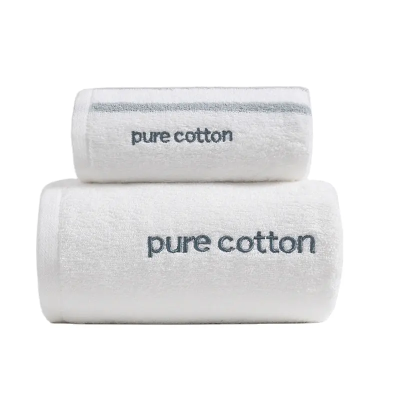 Customized Pure Cotton Bath Towels Classic Striped Towels Cross-border Wholesale Absorbent and Soft Company Gifts with Your Logo