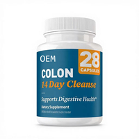 Nettoyage du côlon OEM, soutien de la santé intestinale pour femmes et hommes |   Détox doux de 14 jours sans gluten, avec acidophilus et lin, fabriqué en Chine