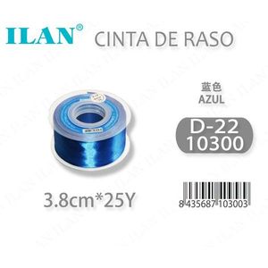 Nastro in Raso Ilan 3,8cm 25Y Blu, Materiali per Artigianato - Product Image 1