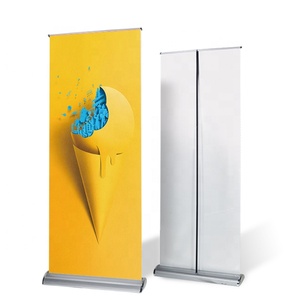 高品质60厘米伸缩铝促销横幅商业卷起横幅支架展示 - Product Image 1