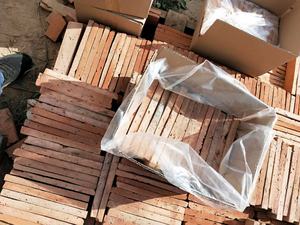 Chapa de ladrillo de arcilla de fuego roja, antigua, reciclada, para pared de construcción - Product Image 6