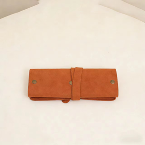 Portable Lightweight Velvet Fashion Eco-Friendly Jewelry Case with <b>Open</b> Closure for Earring and Bracelet <b>Storage</b> - Product Image 1