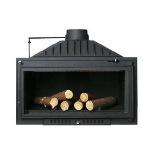 <span class=keywords><strong>Estufa</strong></span> de Leña Moderna de Hierro Fundido para Esquina, Color Negro Mate, para Interiores, Ideal para Apartamentos y Hoteles, Compatible con Leña - Product Image 1