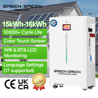 Batterie de stockage d'énergie domestique solaire LiFePO4 verticale Basen Green Sheila 8000 cycles 51.2V 600AH 314Ah 320AH 16Kwh 32Kwh