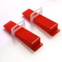 Nouveau design Clips de système de nivellement de carreaux Clips en porcelaine Cales Outils de carrelage en plastique pour la décoration de la cuisine et de la salle de bain