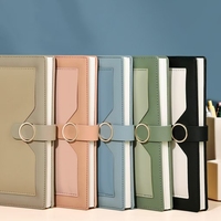 Carnet de planification quotidienne A5 en cuir PU, couverture rigide, 100 feuilles, reliure cousue, pour le bureau et les affaires