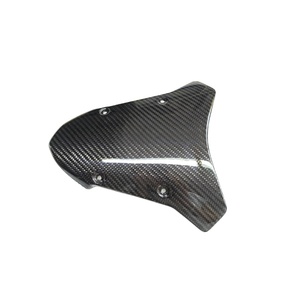 Piezas de motocicleta de fibra de carbono de calidad, parabrisas pequeño de carbono brillante para Kawasaki <span class=keywords><strong>ZH2</strong></span> - Product Image 1